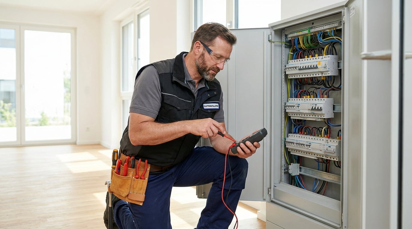 Elektriker im Einsatz